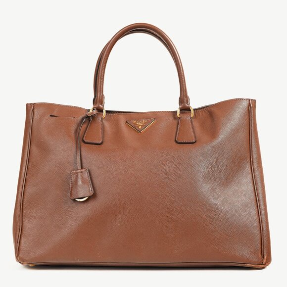 Prada Galleria Medium Brown Saffiano Leather Tote - Picture 1 of 15